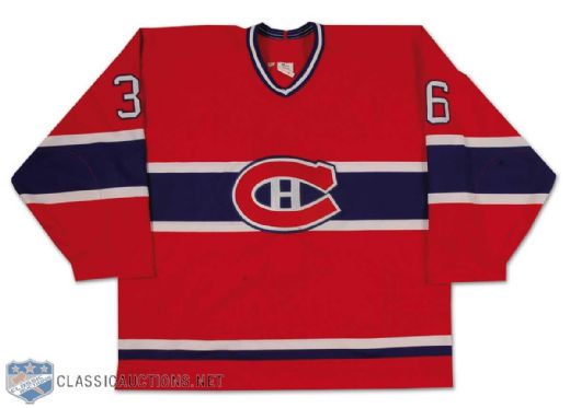 St-Michel Mid-1990s Montreal Canadiens Pre-Season Game Worn Road Jersey