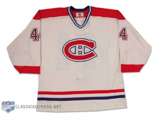 Marc-Andre Thinel 1999 Montreal Canadiens Pre-Season Game Worn Home Jersey