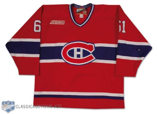 Jason Ward 1999-2000 Montreal Canadiens Game Worn Road Jersey
