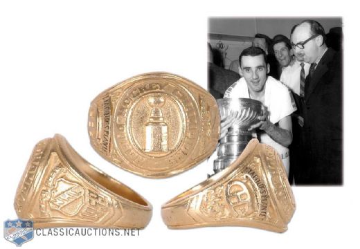Jacques Plante 1959 Stanley Cup Championship Replica Ring