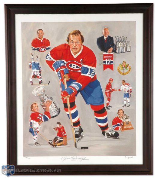 Yvan Cournoyer Autographed Limited Edition Retirement Night Lithograph