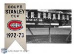 1972-73 Montreal Canadiens Stanley Cup Championship Banner from the Montreal Forum