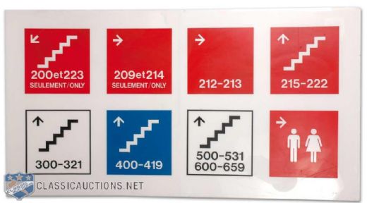 Red, White & Blue Pictogram Section Divider from the Montreal Forum