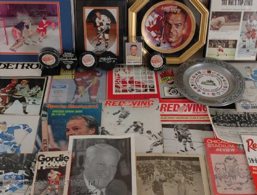 Gigantic Gordie Howe and Detroit Red Wings Memorabilia Collection