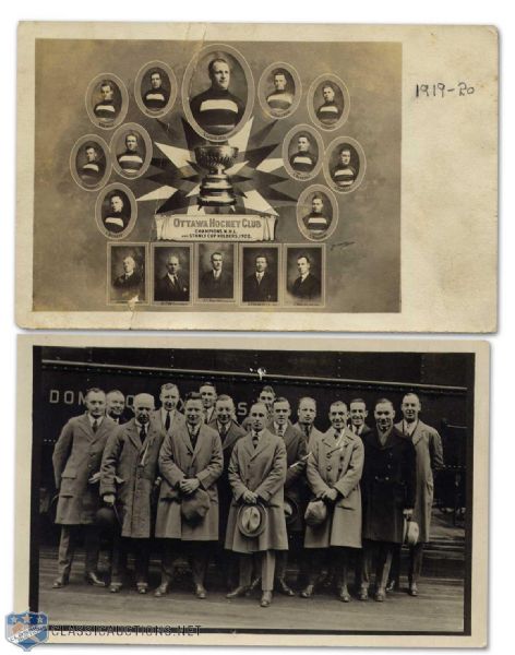 1919-1921 Ottawa Senators Team Photo Postcard Collection of 2