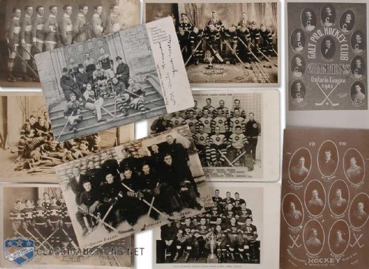 Vintage Hockey Postcard Collection of 10