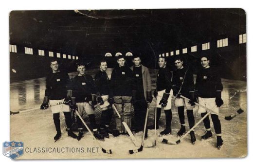 1914 PCHL Portland Rosebuds Team Photo Postcard