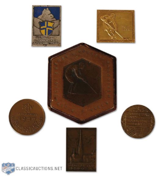 1925 1938 European Hockey Medal Collection of 6