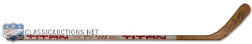 1982-83 Wayne Gretzky Game Used Autographed Titan Stick