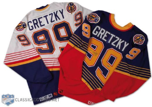 Wayne Gretzky Autographed St. Louis Blues Home & Road Jerseys