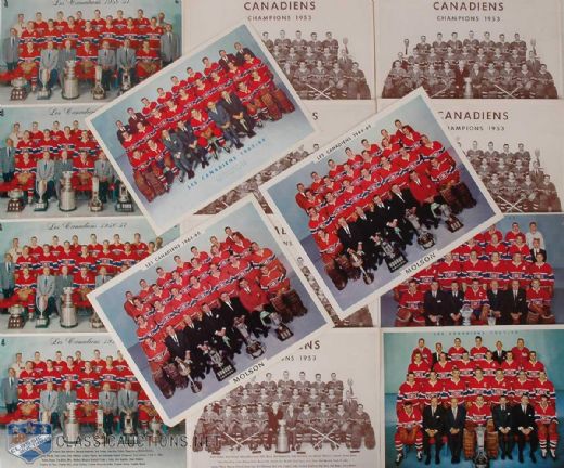 Montreal Canadiens Molson Team Photo Collection of 15