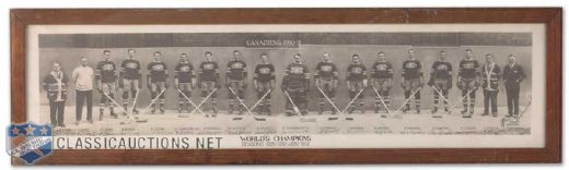 1930-31 Montreal Canadiens Framed Panoramic Team Photo