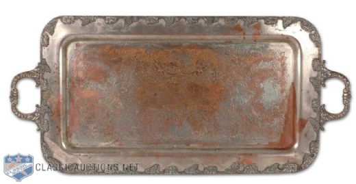 1953 Emile Butch Bouchard Silver Plate Presentation Platter