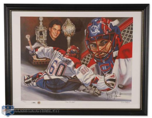 Jose Theodore Autographed Limited Edition Framed Lithograph