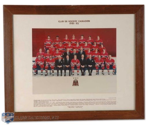 1981-82 Montreal Canadiens Framed Official Team Photo