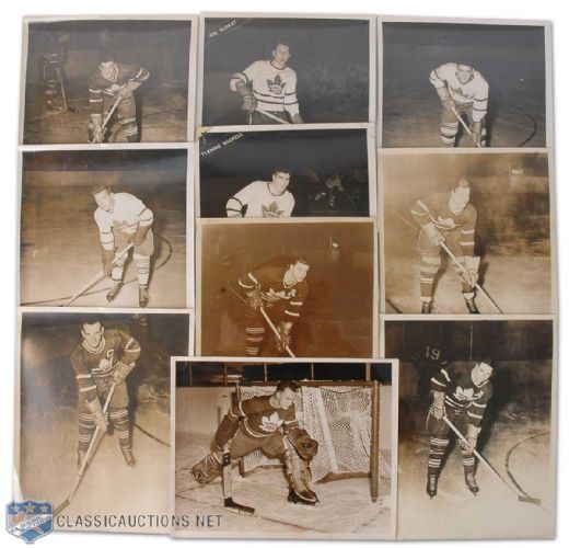 1940s Toronto Maple Leafs Player Photo Collection of 10