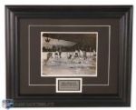 Multi-Signed Leafs/Canadiens Photoof Bill Barilkos Famous 1951 Goal