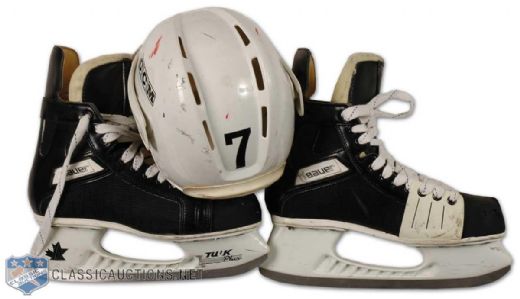Ray Bourque Boston Bruins Game Worn Skates & Helmet