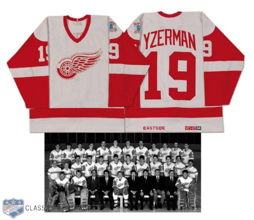 1985-86 Steve Yzerman Detroit Red Wings Game Worn Jersey
