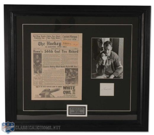 Gordie Howe 544th Goal Commemorative Autographed Framed Display