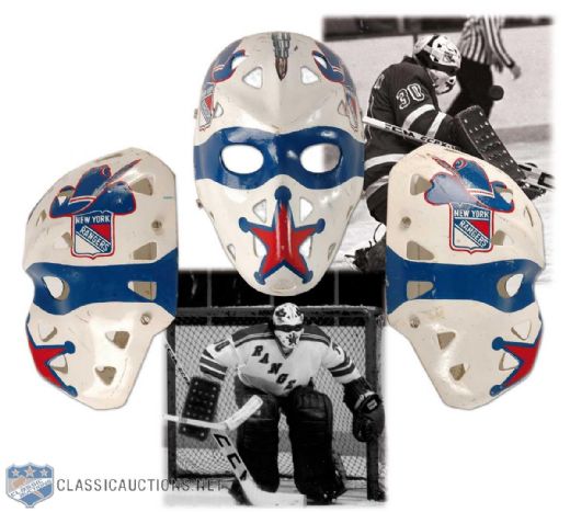 1979-81 John Davidson Lone Ranger Goalie Mask Photo Matched