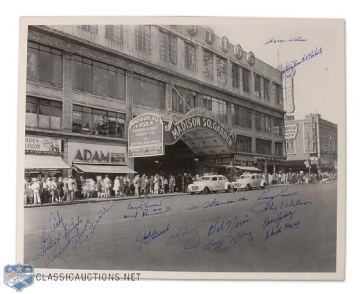 Madison Square Garden Photograph Autographed by 17