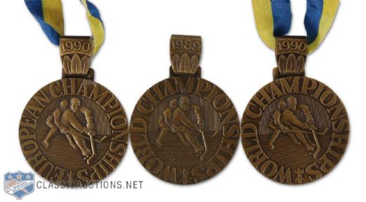 Frantisek Prochazkas World & European Championship Medal Collection of 3