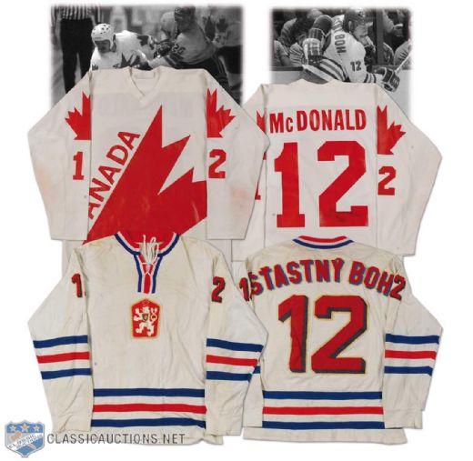 Lanny McDonald & Bohuslav Stastny 1976 Canada Cup Game Worn Jerseys