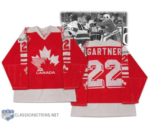 Mike Gartner 1993 World Championships Team Canada Game Worn Jersey