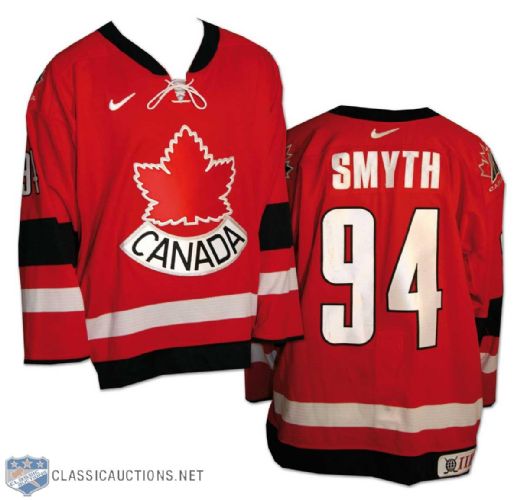 Ryan Smyth 2002 Olympics Team Canada Game Jersey