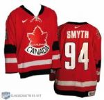 Ryan Smyth 2002 Olympics Team Canada Game Jersey