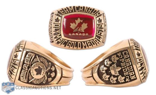 2002 Olympics Team Canada Gold Ring and Memorabilia Collection