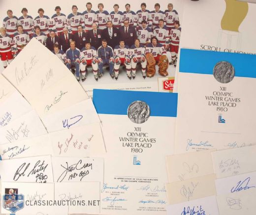 1980 Miracle on Ice Memorabilia Collection with Autographs