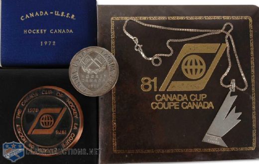 Team Canada & Canada Cup Memorabilia Collection of 4