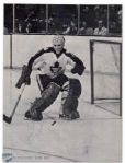 Jacques Plante Autographed Magazine Page Toronto Maple Leafs Action Picture