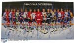 500 Goal Scorers Autographed Lithograph with Howe (23" x 37")