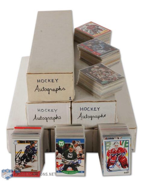 Massive Autographed Hockey Card Collection of 4000+