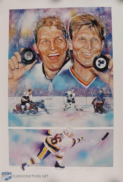 Bobby & Brett Hull Autographed Limited Edition Print