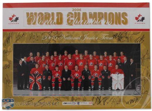2006 Team Canada Gold Medal Womens & Juniors Autographed Print Collection of 2