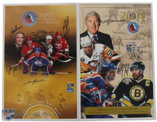 Autographed Hockey Hall of Fame Induction Print Collection of 2