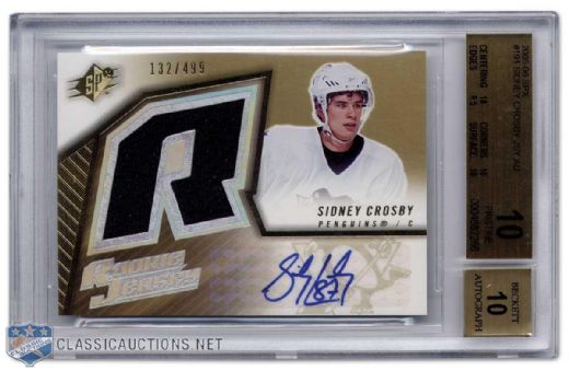 Sidney Crosby 2005-06 SPX Rookie Card Graded Pristine 10