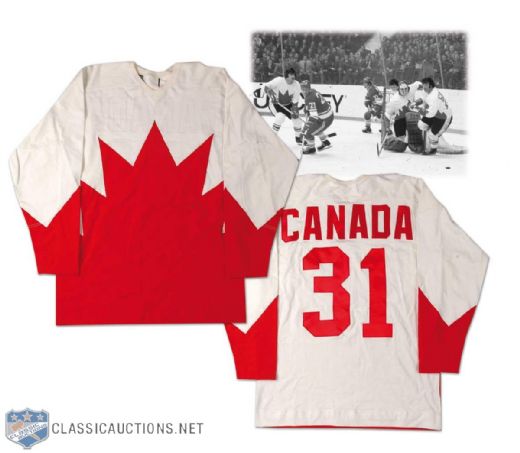 1972 Canada-Russia Summit Series White Team Issued Game Jersey