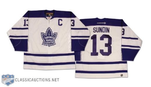 2003-04 Mats Sundin Toronto Maple Leafs Game Worn Alternate Jersey