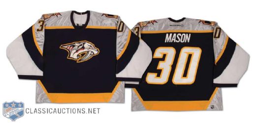 2003-04 Chris Mason Nashville Predators Game Worn Jersey
