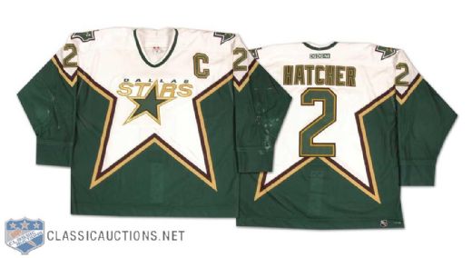 2002-03 Derian Hatcher Dallas Stars Game Worn Jersey