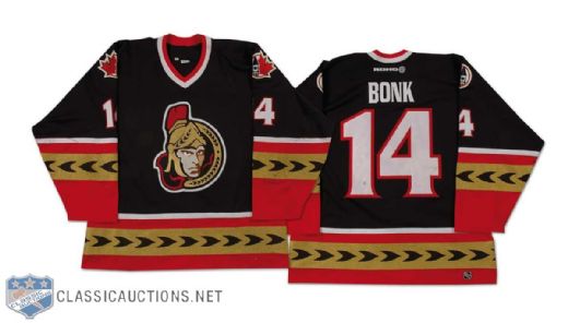 Radek Bonk 2000-01 Ottawa Senators Game Worn Alternate Jersey
