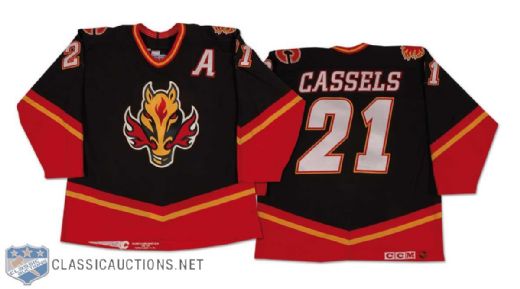 Andrew Cassels 1998-99 Calgary Flames Game Worn Alternate Jersey