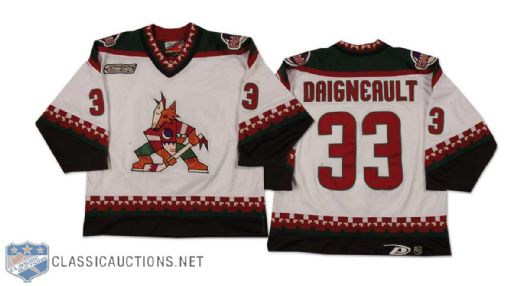 Jean-Jacques Daigneault 1999-2000 Phoenix Coyotes Game Worn Home Jersey
