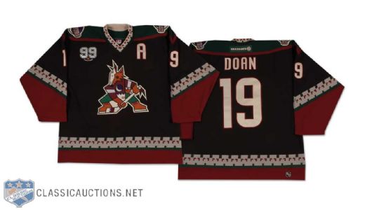 Shane Doan 2002 Phoenix Coyotes Game Worn Road Jersey With “99” Patch From L.A. Kings Gretzky Jersey Retirement Game