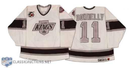Mike Donnelly 1991-92 Los Angeles Kings Game Worn Home Jersey